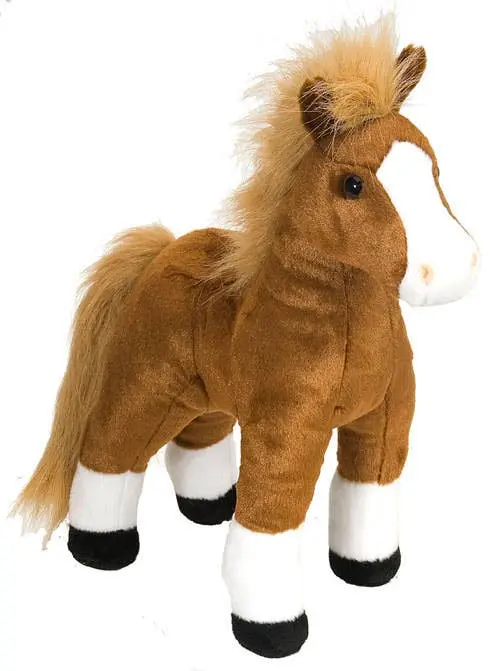 Standing Brown Horse Plush Toy – 12-Inch Ck Stuffed Animal 1
