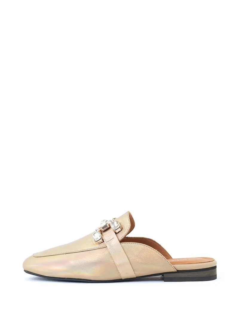 Sterre Gold Mule Slippers 1