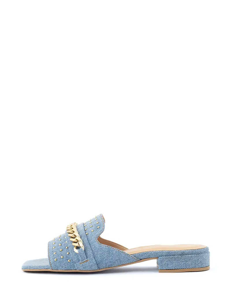 Summer Light Denim Slipper Shoes 1