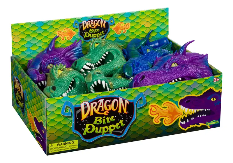 Toysmith Dragon Puppet – Interactive Bite-Action Plaything 1