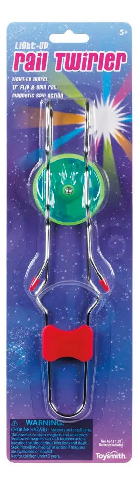 Toysmith Light-Up Rail Twirler — Spinning Motion Toy With Colorful Led Effects 1