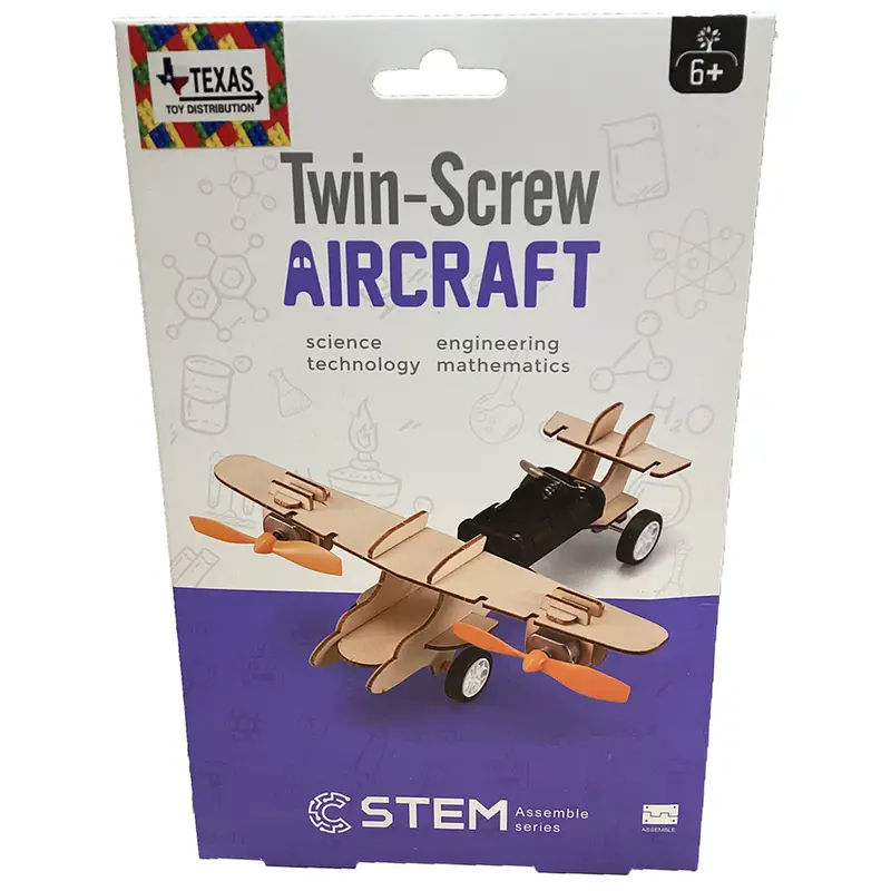Twin-Screw Aircraft Model Kit – Hands-On Stem Construction Set 1