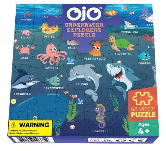 Underwater Explorers Jigsaw Puzzle – 48-Piece Ocean-Themed Floor Puzzle 1