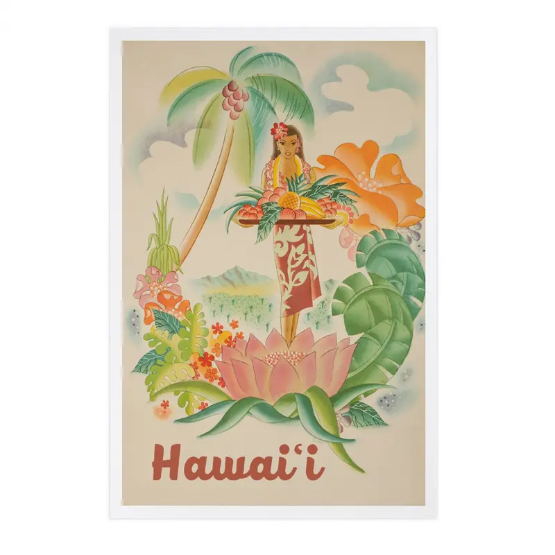 Vintage-Style Hawaii Welcome Postcard — Premium Quality 1