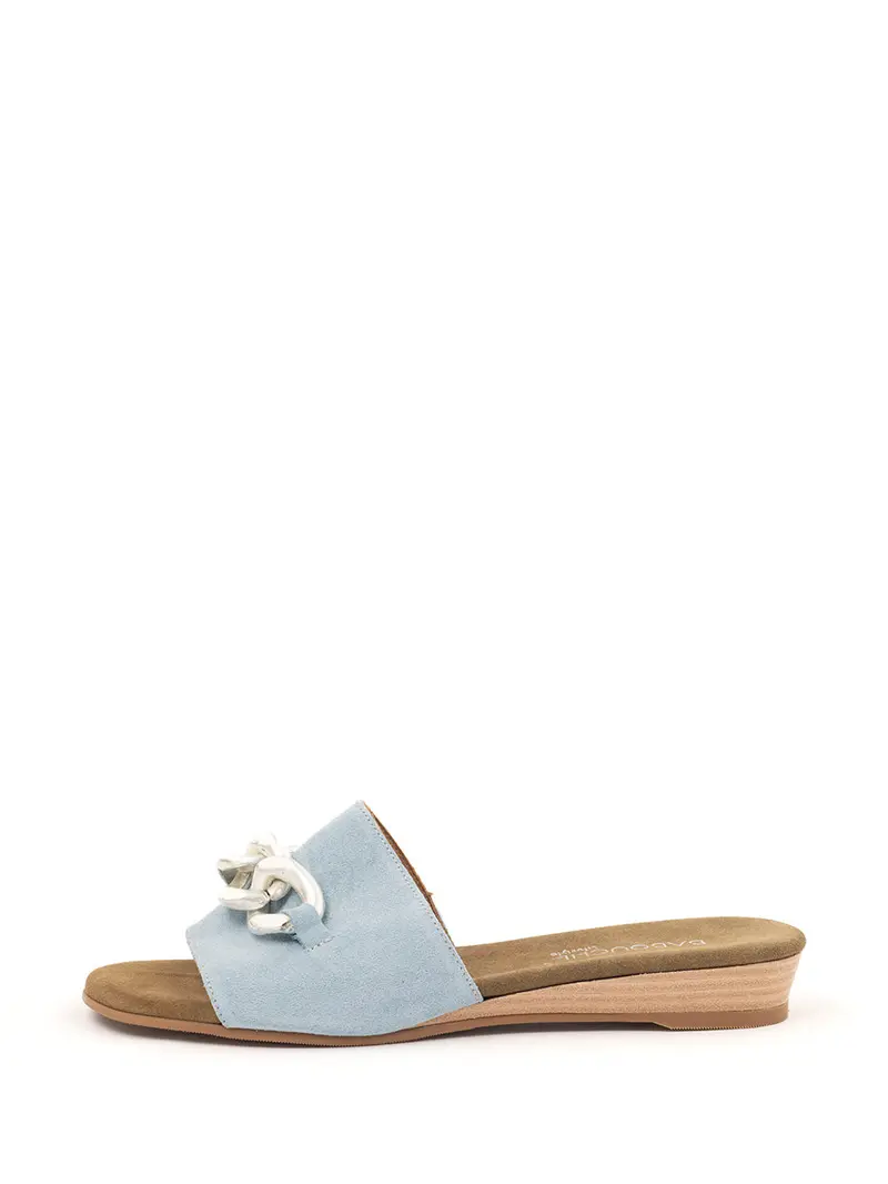 Vive Baby Blue Slippers For Women 1