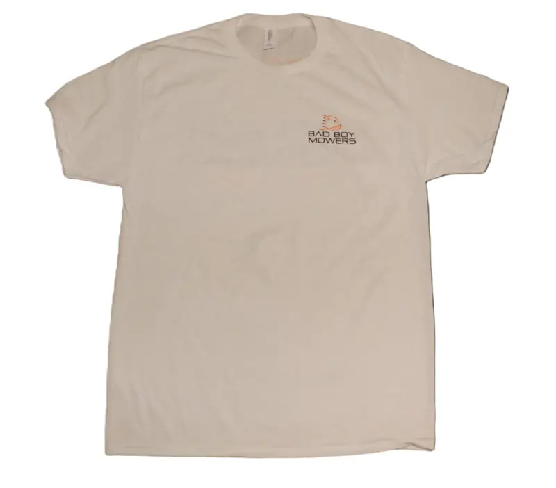 White Bad Boy Mowers Bulldog Logo T-Shirt 1
