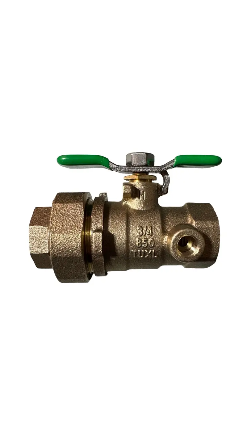Wilkins 34-850Tuxl Lead-Free 3/4" Tapped Union Ball Valve 1