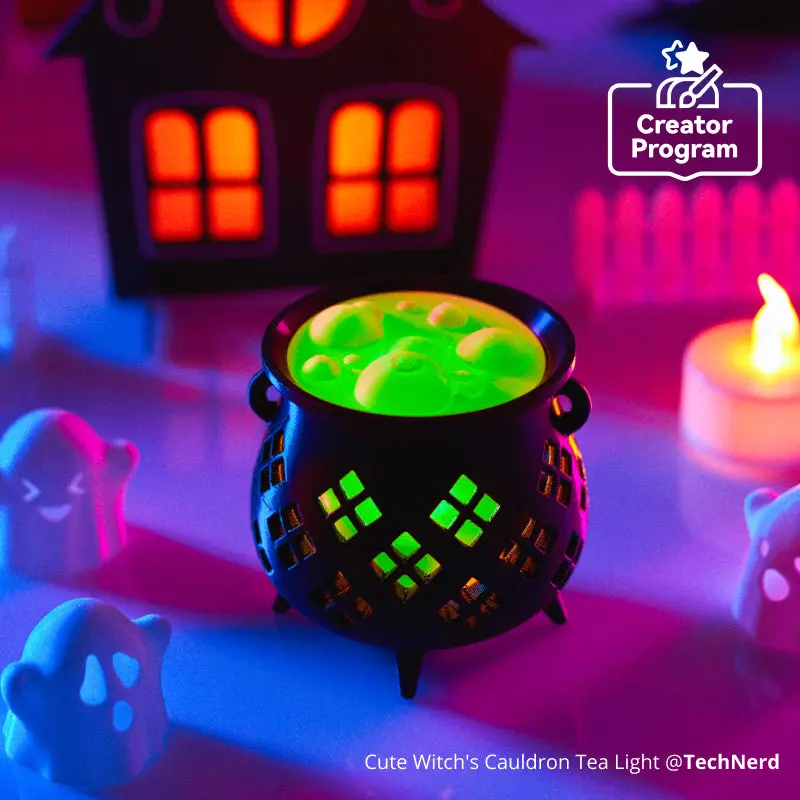 Witch’S Cauldron Tea Light – Enchanted Mini Halloween Candle Display 1