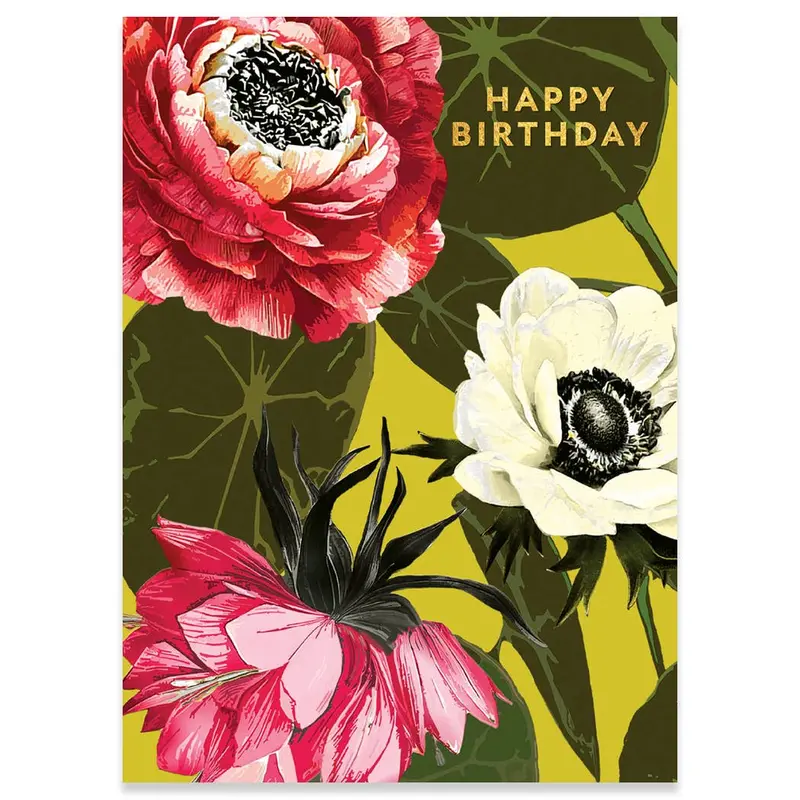 Yellow Floral Birthday Card With Pricing Info 1