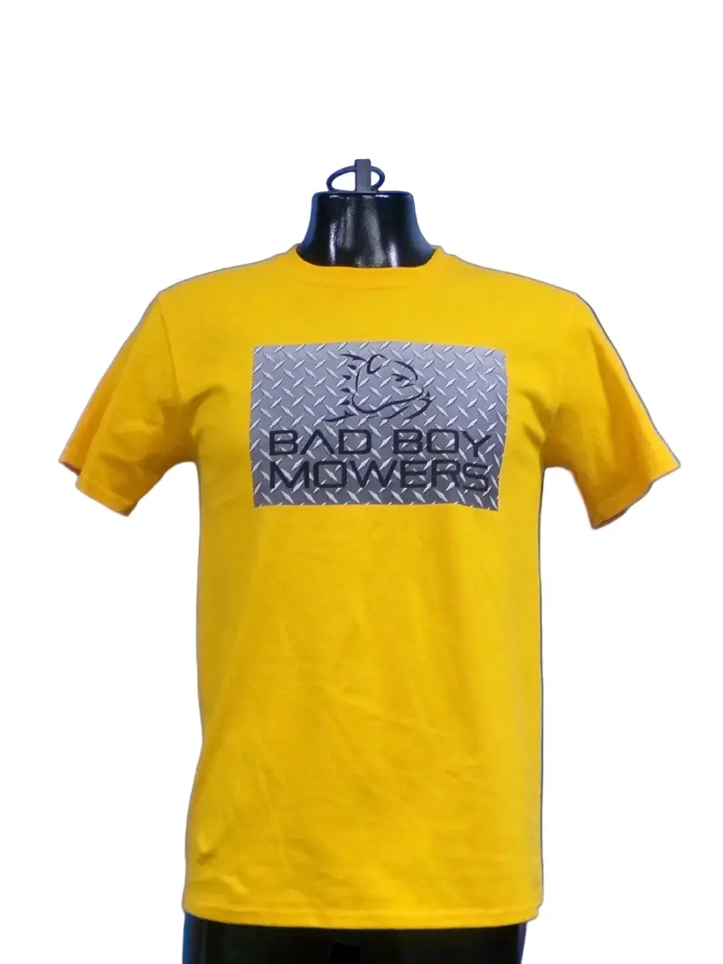 Youth Yellow & Steel Plate Graphic Tee – Bb Mowers 1