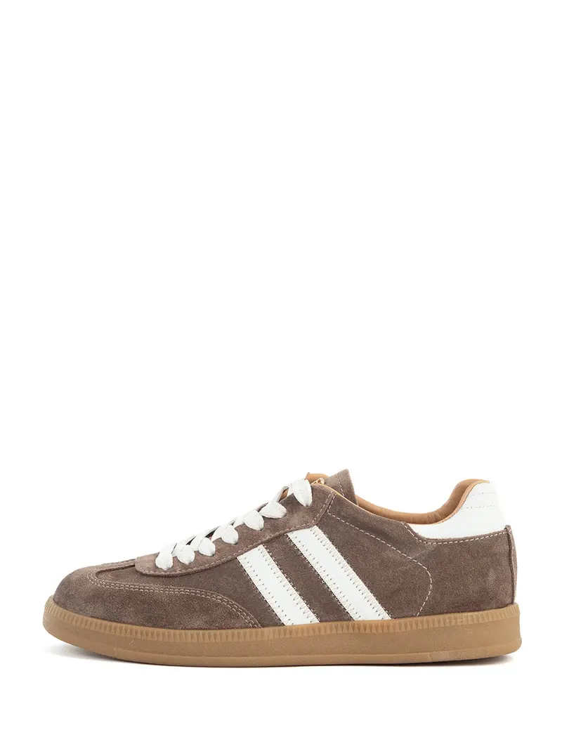 Yoyo White-And-Tan Leather Sneaker 1