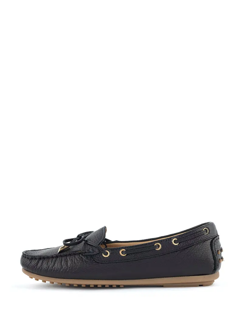 Zara Black Moccasin Flats 1