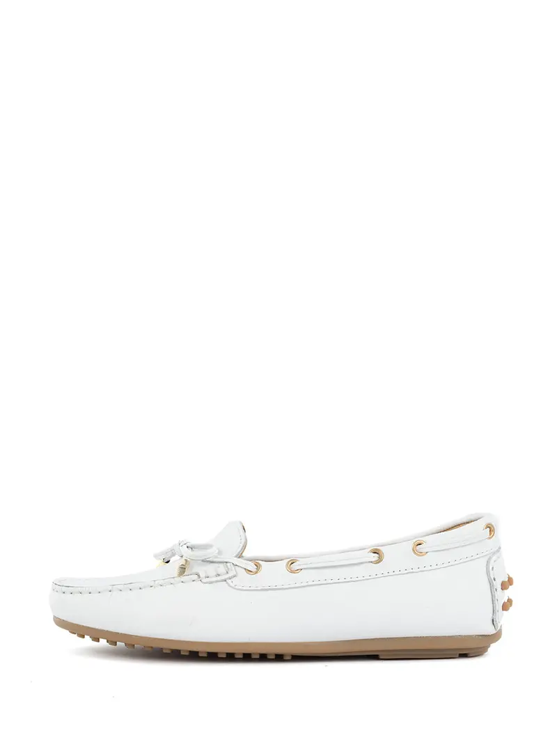 Zara Crisp White Modern Moccasins 1