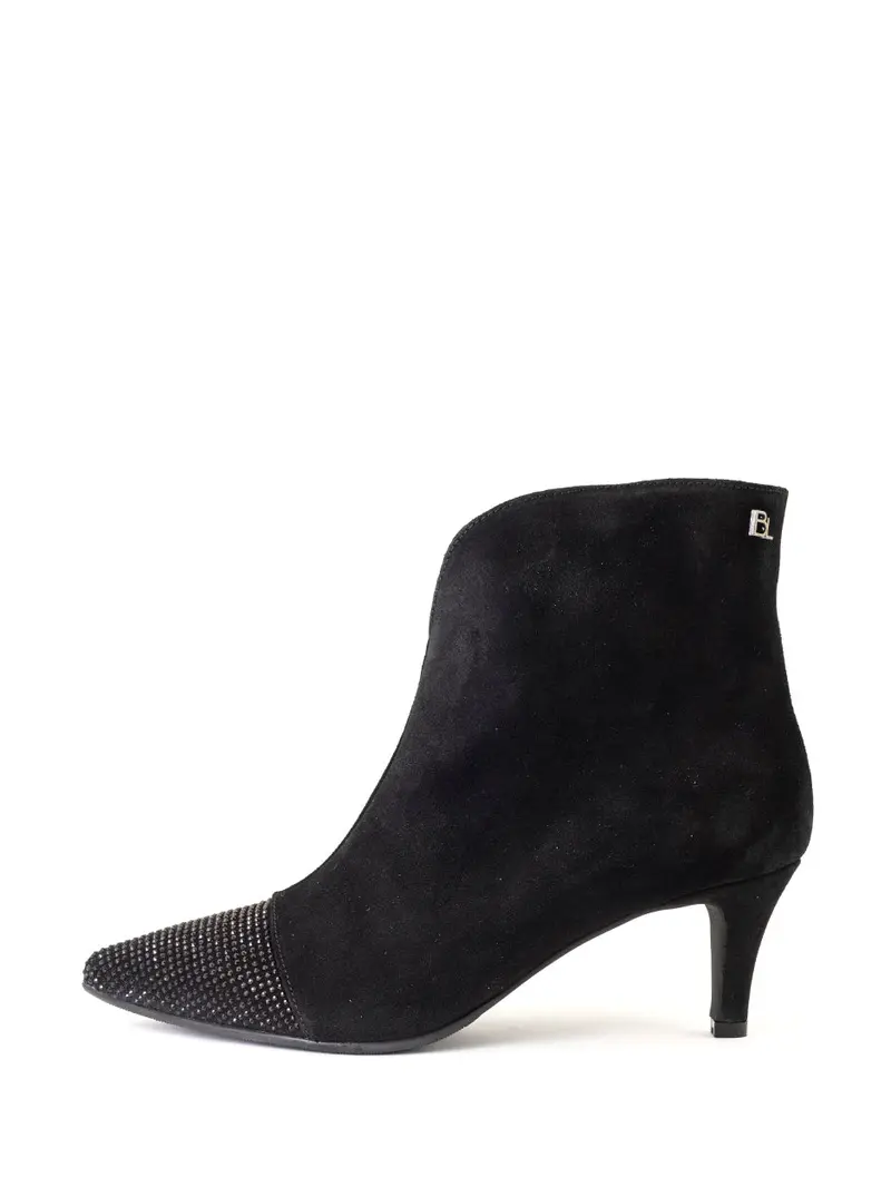 Zelia Polished Black Ankle Boots 1