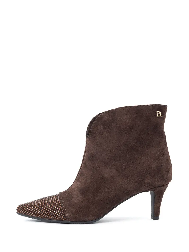 Zelia Rich Dark Brown Ankle Boots 1