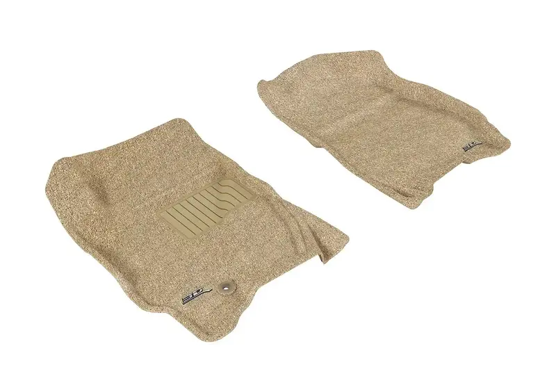 3D Maxpider Classic Tan Floor Mats – Two-Piece Front Set With Reinforced Eyelets For Durability 1
