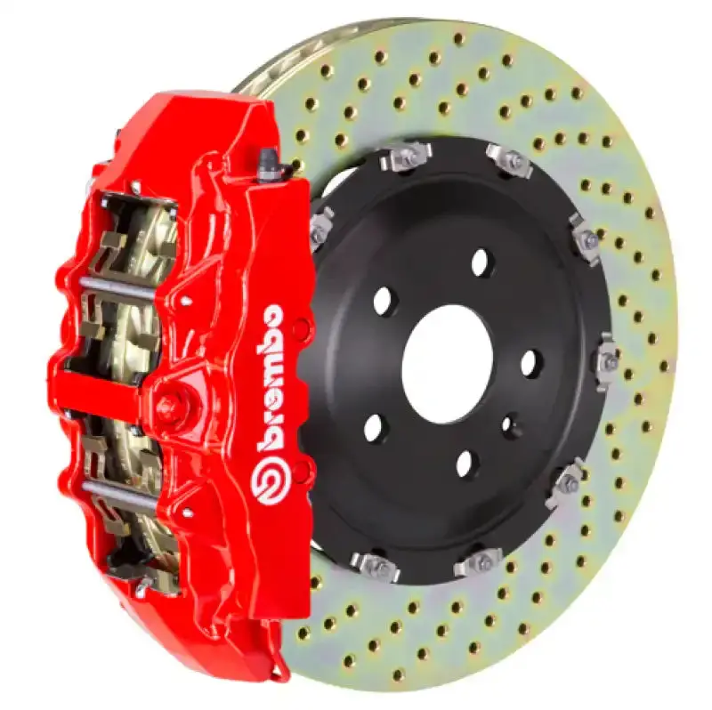 Brembo 15-18 M3 (Cc Brake Equipped) Front Gt Bbk 6 Piston Cast 380X34 2Pc Rotor Drilled-Red 1