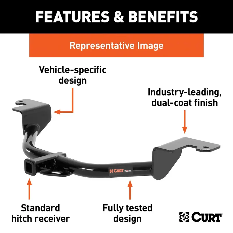 Curt 113483 Class I Trailer Hitch With 1-1/4 Inch Ball Mount – Compatible With Nissan Versa 1
