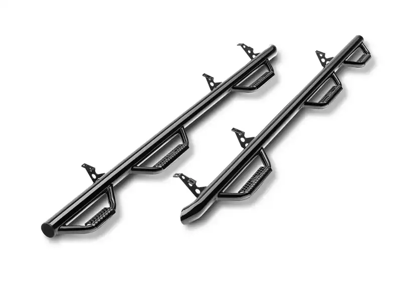 N-Fab Nerf Steps – Wall-To-Wall Design With Bed Access, Gloss Black Finish, Fits 2007–2013 Silverado/Sierra Crew Cab 1