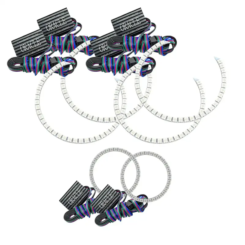 Oracle Lighting 2627-334 Colorshift Triple Halo Headlight Ring Kit (Controller Not Included) 1