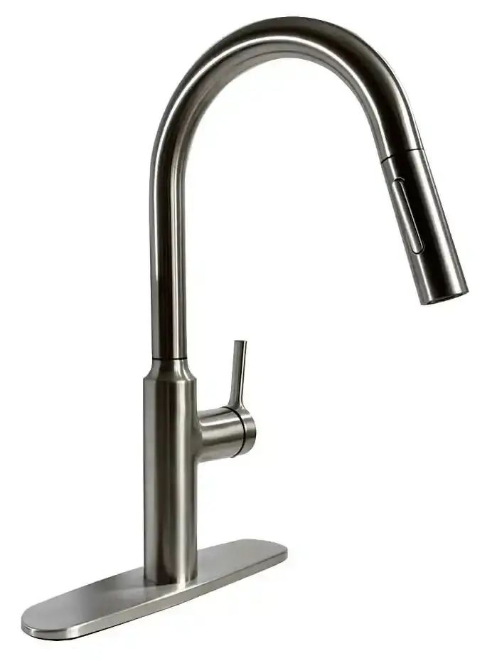 Premium Slimline Bathroom Faucet In Brushed Nickel Finish 1