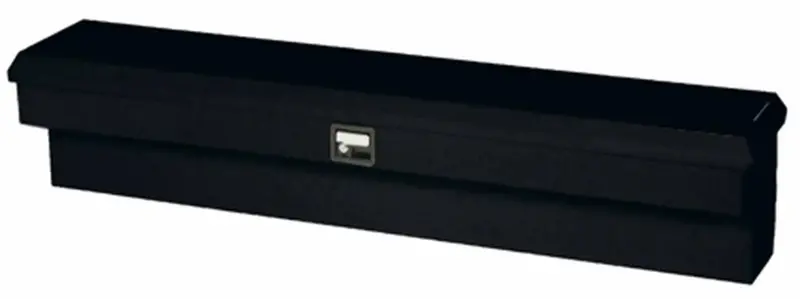 Trailfx 160482S Single-Lid Side-Mount Storage Box – Gloss Black Steel, 48.25" X 14" X 13.3", 4.1 Cu. Ft. 1
